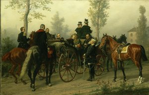1882年のセダンの戦い後のナポレオン3世とビスマルク